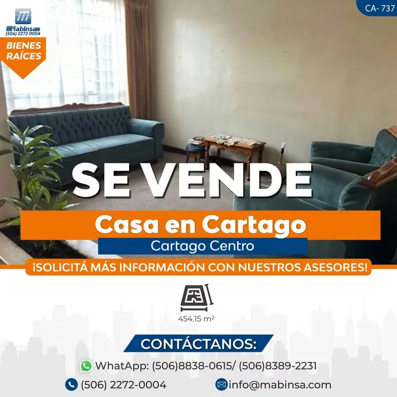House located in the center of Cartago near the Courts of Justice. ...