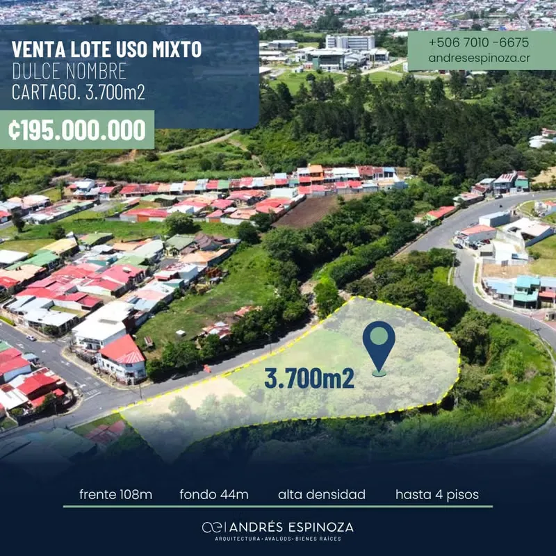 AE ARQUITECTURA | LOT FOR SALE DULCE NOMBRE CARTAGO AE 1171