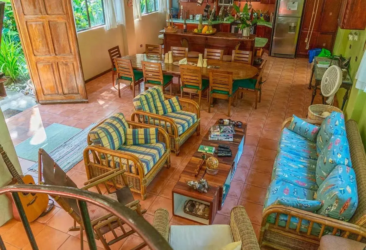 Located just 10 steps from our property is the beautiful beach of Esterillos Oeste. The house is located on a small dirt road just opposite the beach.