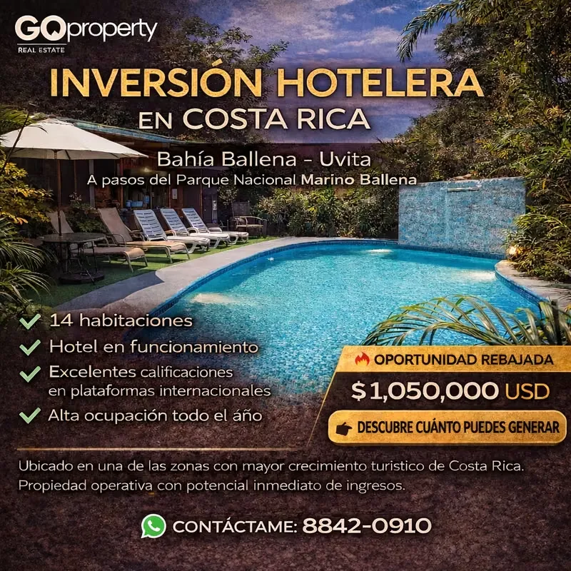 This exclusive hotel for sale offers a unique investment opportunity in one of the most desirable areas of Costa Rica, just a few blocks ...