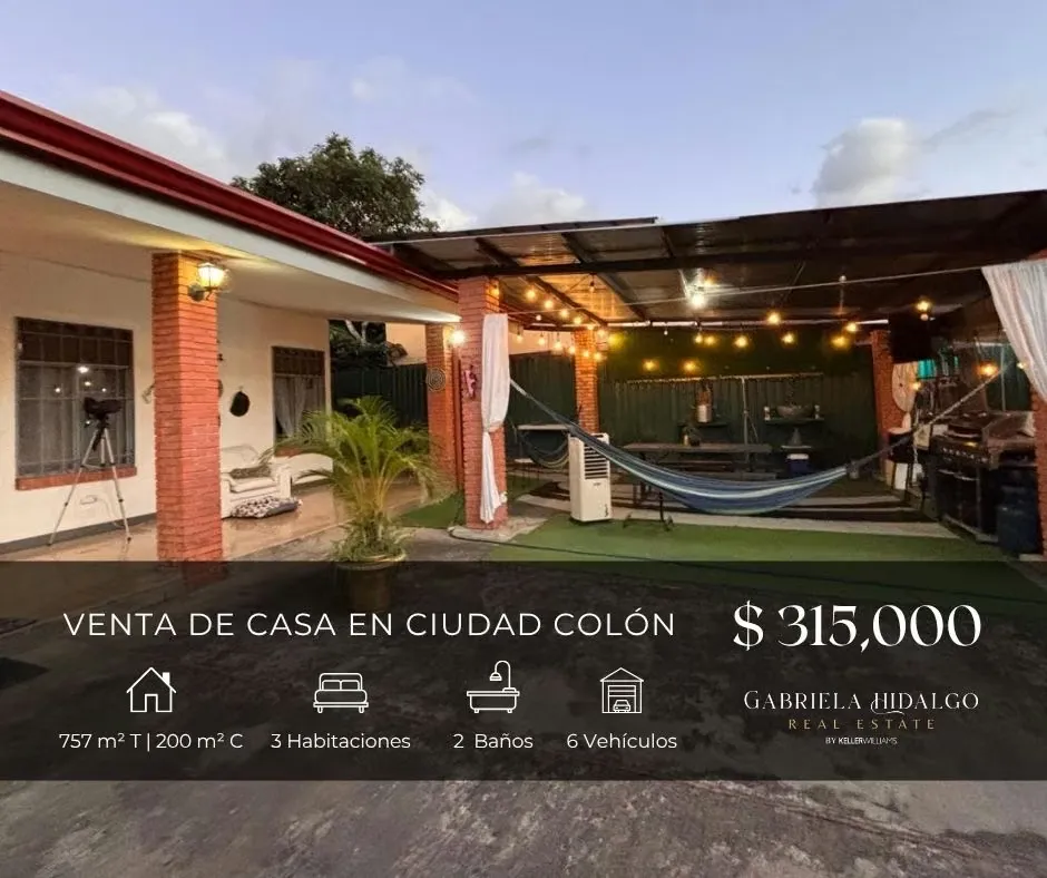 Venta de Casa en Ciudad Colón con gran terreno