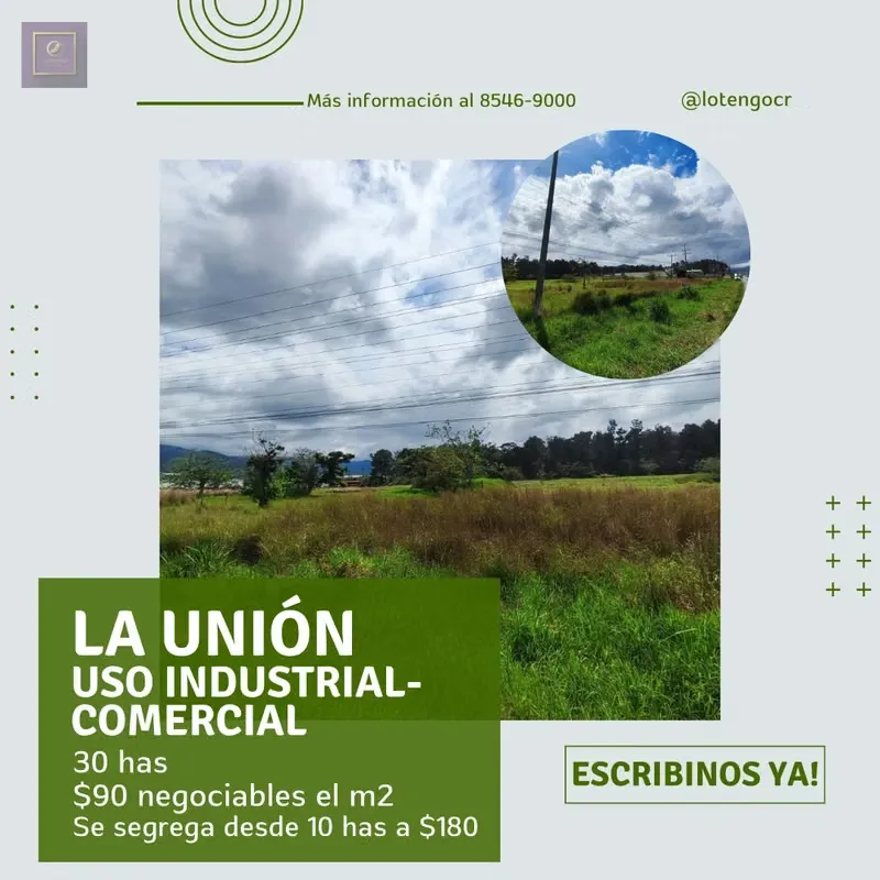 LET'S GO! INDUSTRIAL/COMMERCIAL LOT FOR SALE IN HEREDIA – 4 HECTARES (40,000 m²)