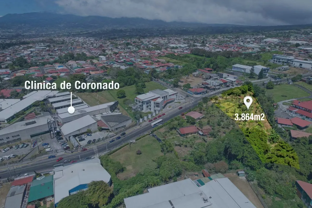 Terreno de 3.864m2 en Coronado para desarrollo  Vistas a las Montañas hcr39