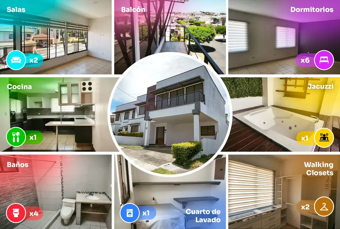 Casa familiar moderna en Costa Rica, excelente ubicación, lista ya