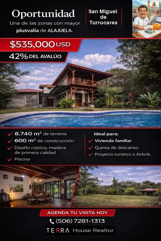 Ubicación La finca Bambú Visión se encuentra en el Valle Central de Costa Rica, en Bajo San Miguel de Turrúcares, ...