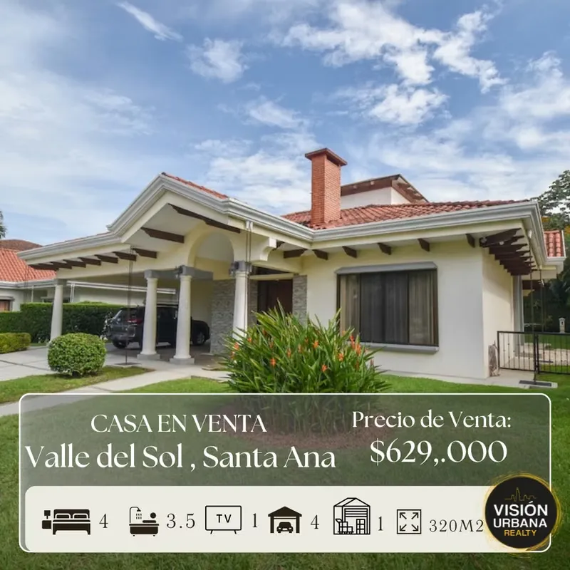 Single-story house located in Valle del Sol, with a 700 m2 lot and a 320 m2 construction area, distributed as follows: