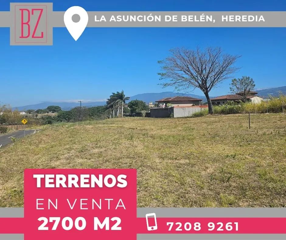 Venta de lotes en La Asuncion de Belen Heredia