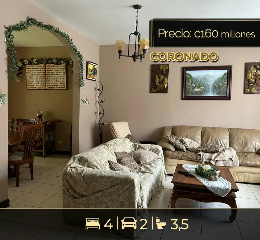 160.000.000 | 4 Habitaciones | 3.5 Baños | Cochera para 2 Autos | Condominio Privado con Seguridad | 407.73 Terreno