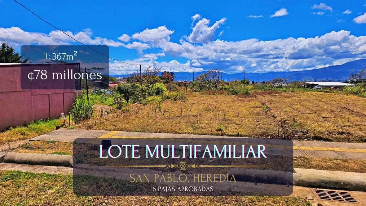 *Venta Lote Multifamiliar en San Pablo de Heredia