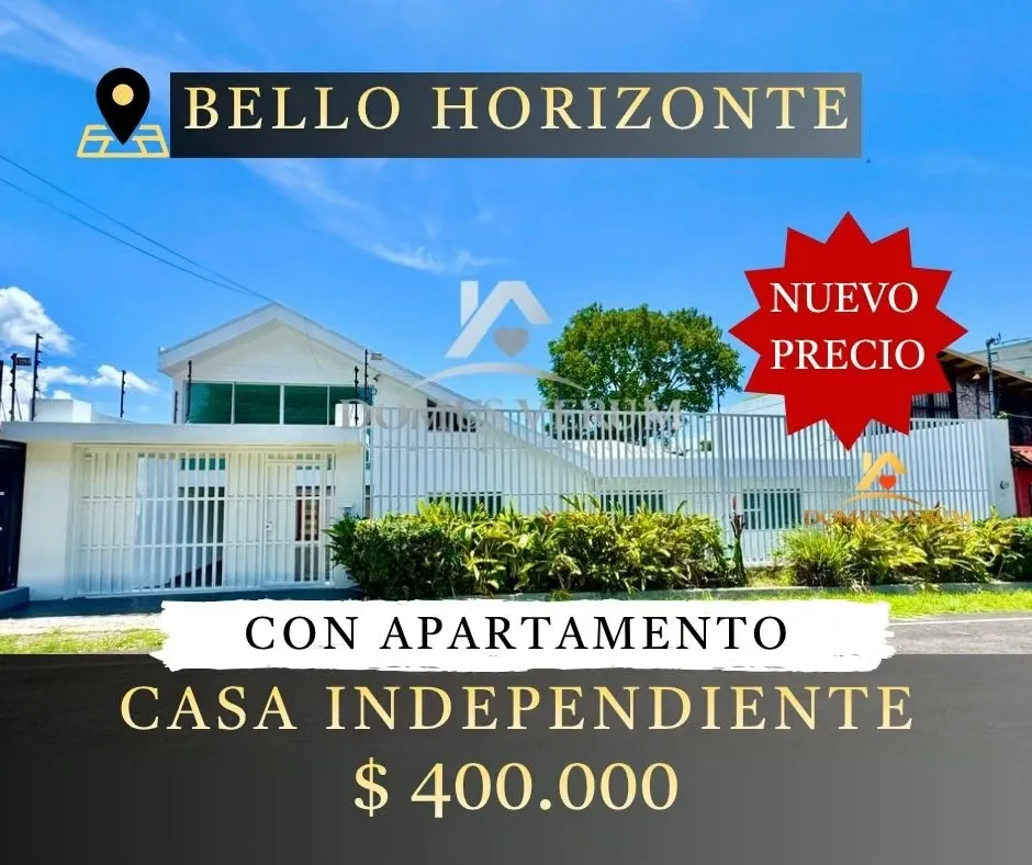 Casa en venta en Bello Horizonte con apartamento independiente