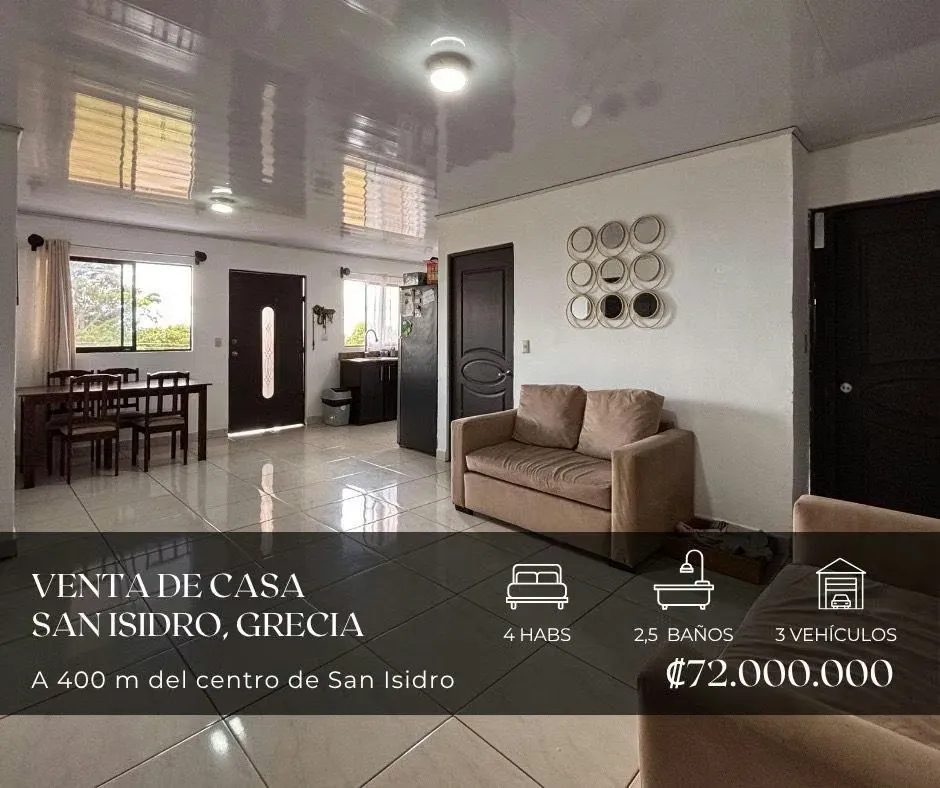Casa en venta – San Isidro de Grecia 