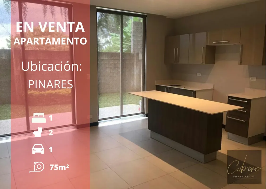 SE VENDE APTO. EN CONDOMINIO PRIMER PISO CON PATIO EN PINARES