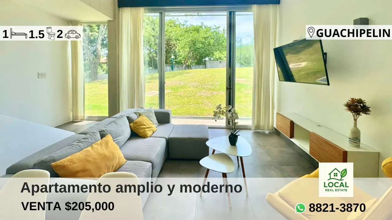 Modern furnished one bedroom apartment in Guachipelín de Escazú