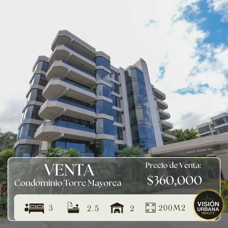 Furnished apartment in the Torre Mayorca Condominium, a boutique 7-story tower with only 14 units. This apartment offers 200 square meters of living space distributed as ...
