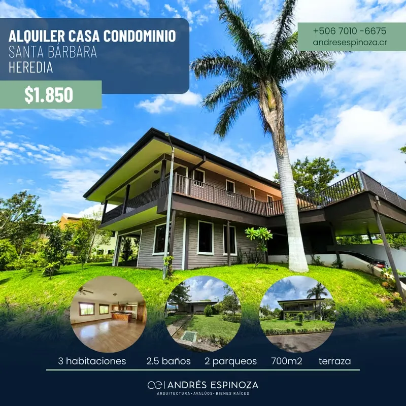 AE ARQUITECTURA | HOUSE FOR RENT SALE STA BARBARA HEREDIA AE0950