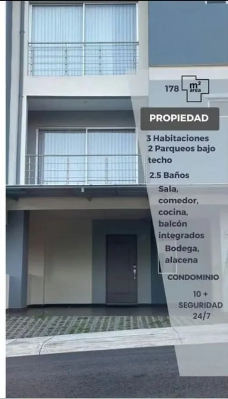 Casa semi - amueblada 3 habitaciones en San Pablo de Heredia