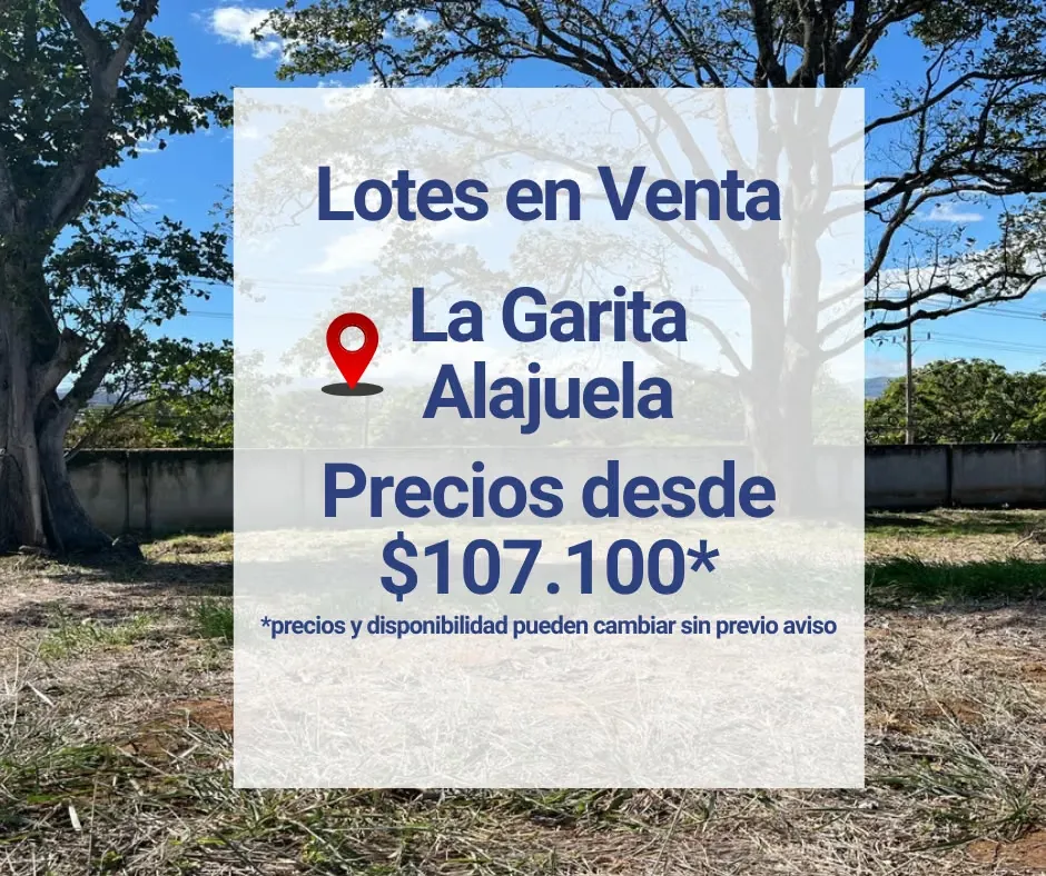 VENTA DE LOTES, CONDOMINIO HACIENDA GARABITO, LA GARITA 4004 (GC)