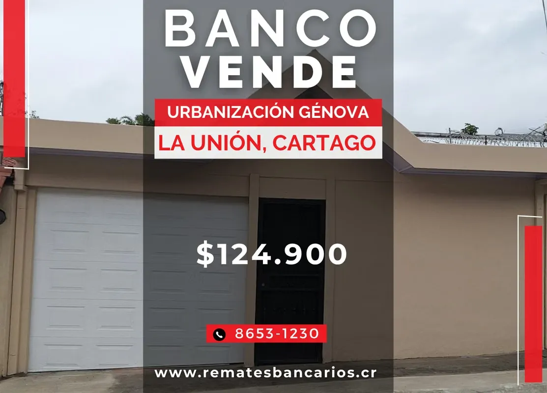 House for sale, Genoa Urbanization, La Unión Cartago, Auction