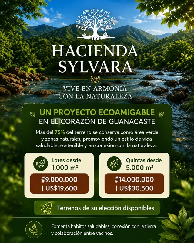 Welcome to Hacienda Sylvara, an exclusive eco-conscious community located in the heart of Bagaces, Guanacaste, Costa Rica. Designed ...
